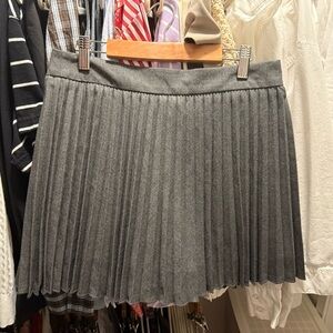 Zara Charcoal Pleated Mini Skirt